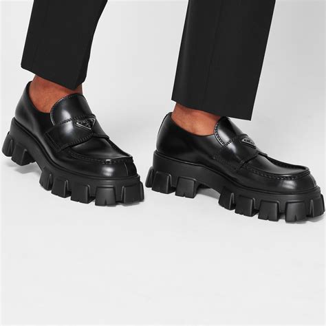 prada loafer monolith|prada monolith loafers men.